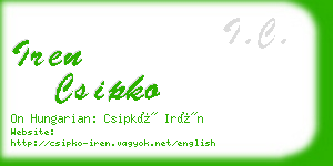 iren csipko business card